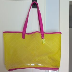 Vibrant Yellow and Pink Quilted Lula Tote